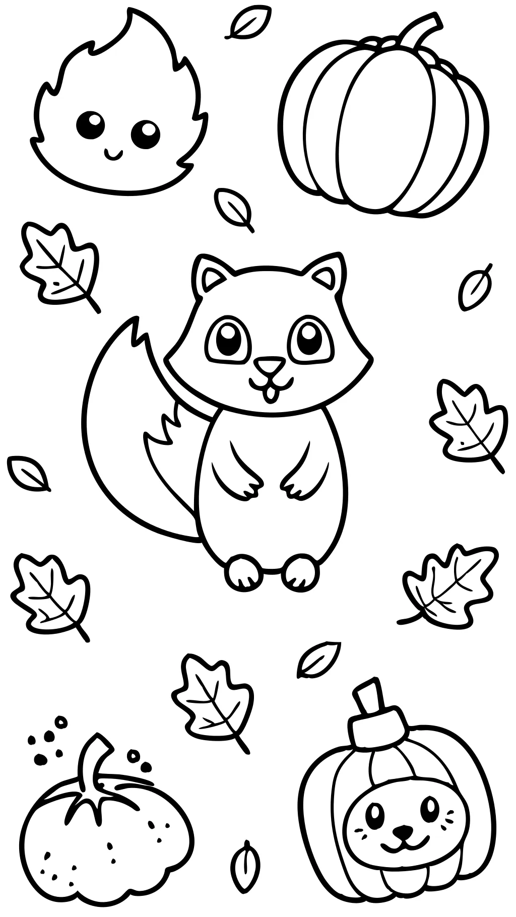 fall preschool coloring page